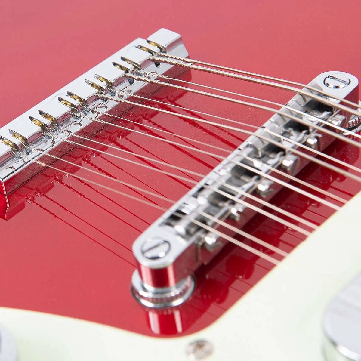 Vintage REVO Series 'Surfmaster Thinline 12' Electric Guitar ~ Candy Apple Red - Richards Guitars Of Stratford Upon Avon