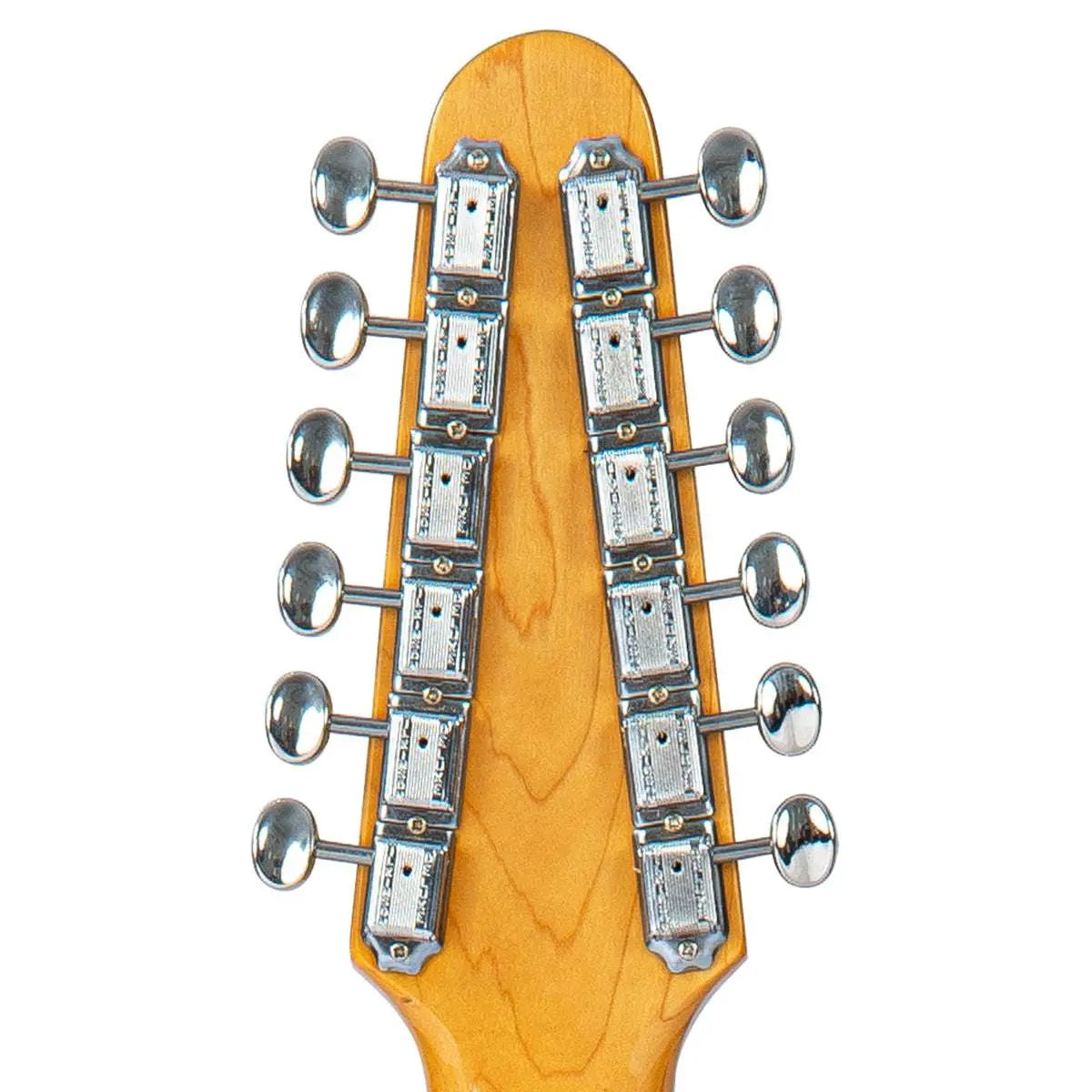 Vintage REVO Series 'Surfmaster Thinline 12' Electric Guitar ~ Candy Apple Red - Richards Guitars Of Stratford Upon Avon