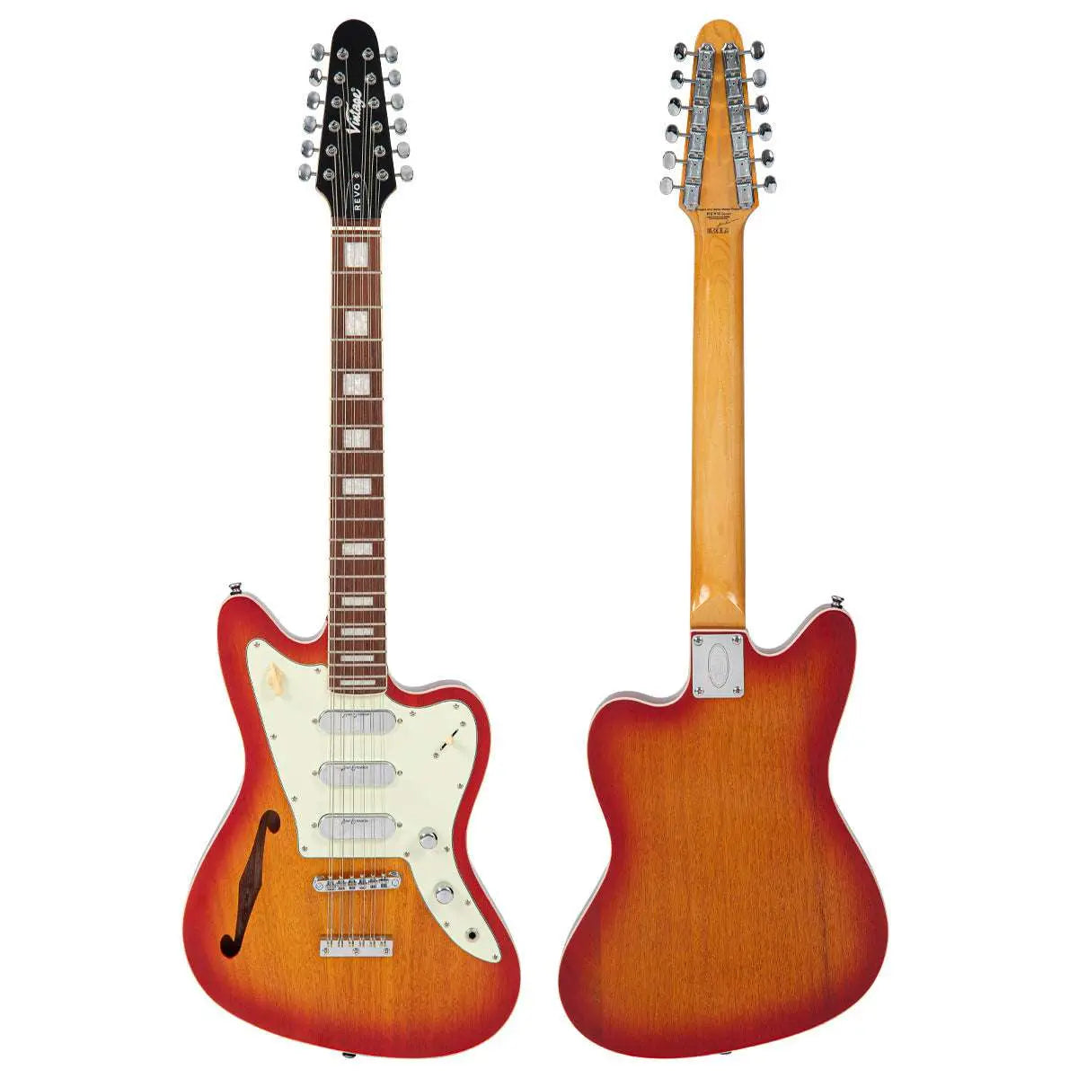 Vintage REVO Series 'Surfmaster Thinline 12' ~ RevoGlo - Richards Guitars Of Stratford Upon Avon