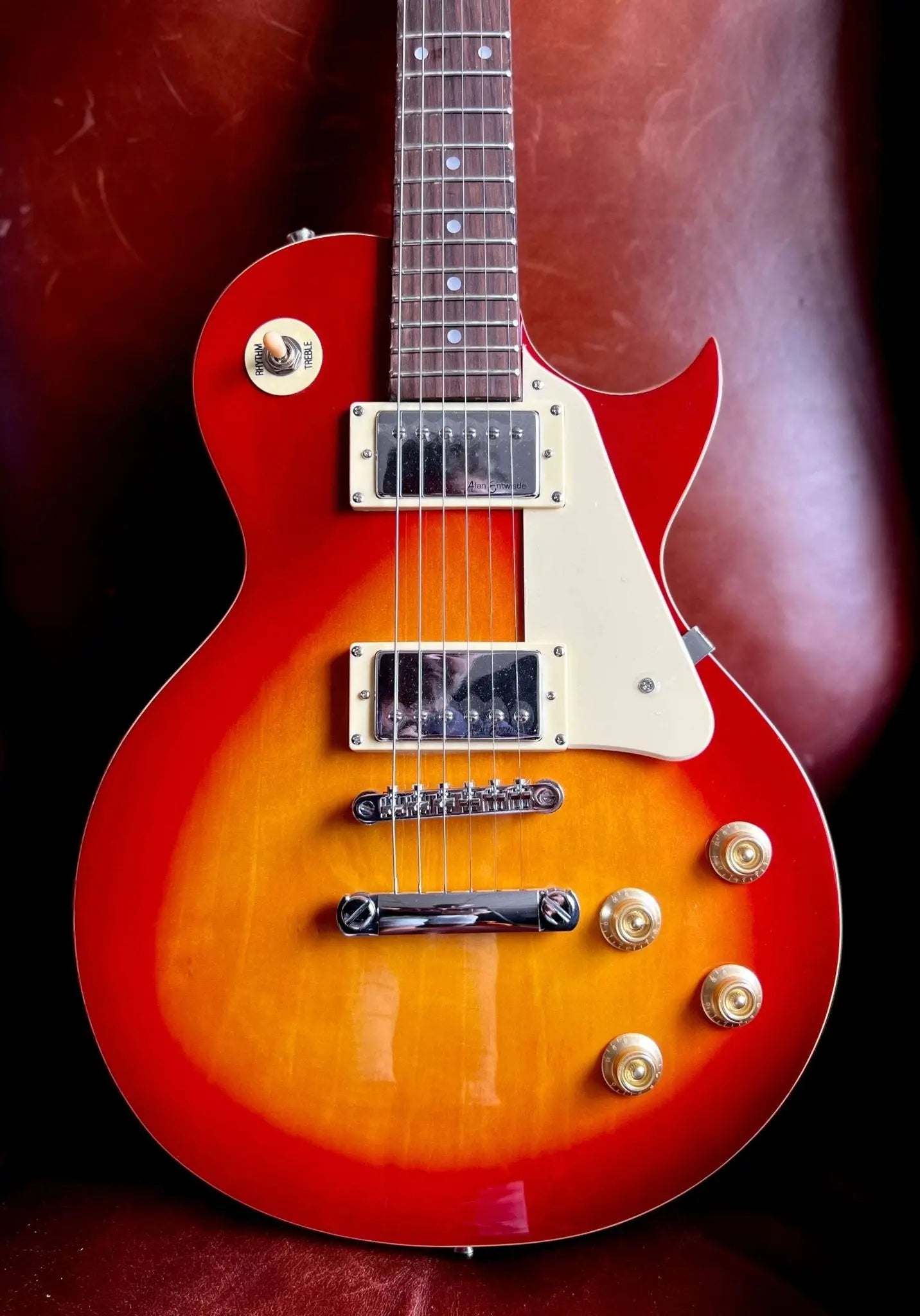 Vintage V10 Coaster Series Electric Guitar ~ Cherry Sunburst - Richards Guitars Of Stratford Upon Avon