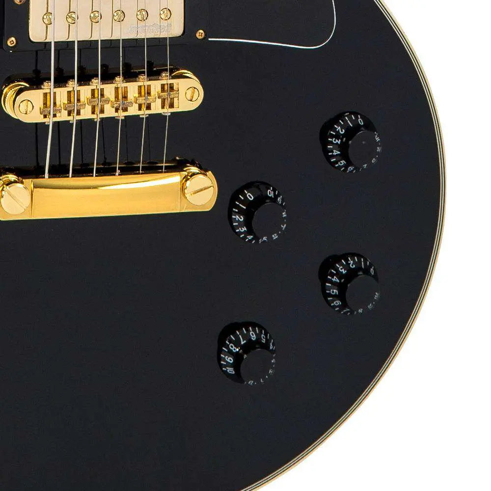 Vintage V1003BB ReIssued 3 Pickup Electric Guitar ~ Boulevard Black - Richards Guitars Of Stratford Upon Avon