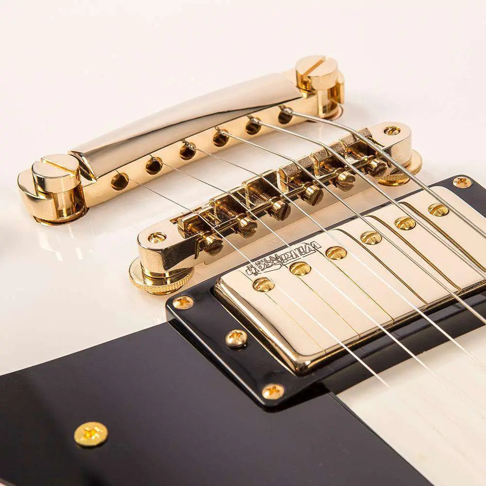 Vintage V100AW ReIssued Electric Guitar ~ Arctic White - Richards Guitars Of Stratford Upon Avon