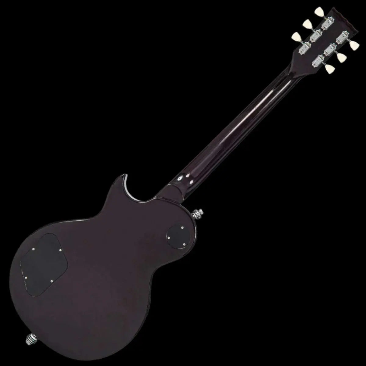 Vintage V100PLB ReIssued Electric Guitar w/Bigsby ~ Flamed Purpleburst - Richards Guitars Of Stratford Upon Avon