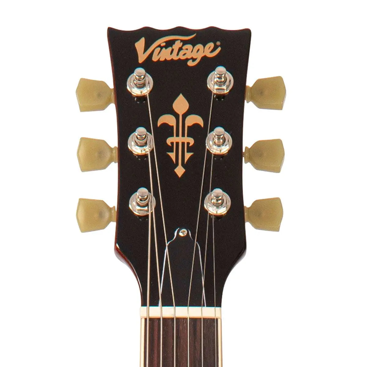 Vintage V100PMH ReIssued Electric Guitar ~ Natural Mahogany - Richards Guitars Of Stratford Upon Avon