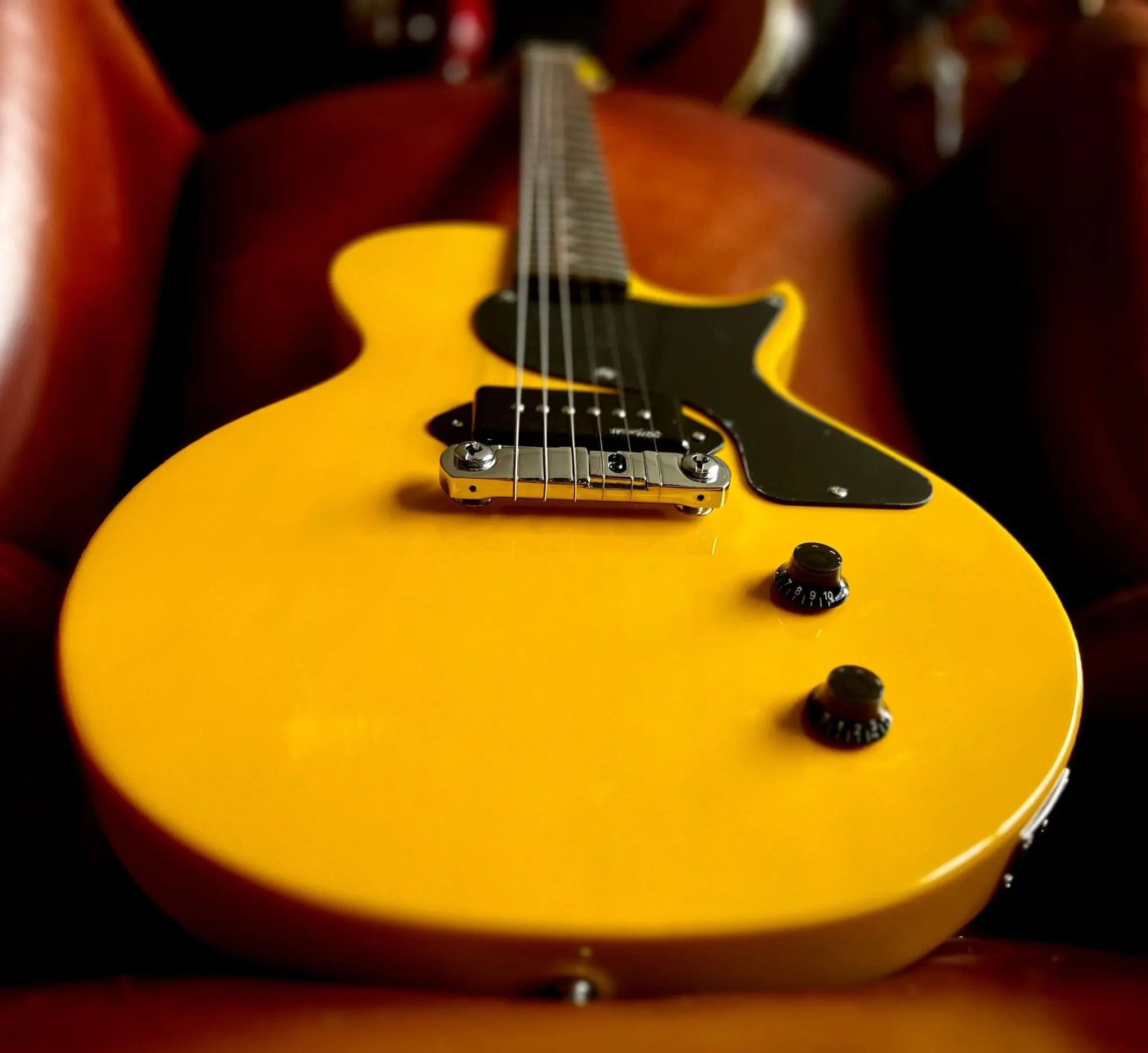 Vintage V120TVY ReIssued Electric Guitar ~ TV Yellow - Richards Guitars Of Stratford Upon Avon