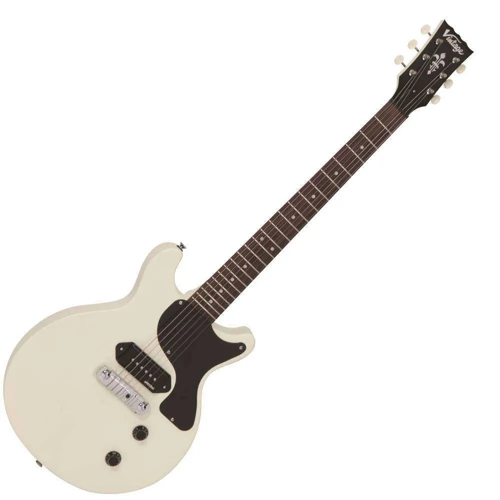 Vintage V130VW ReIssued Electric Guitar ~ Vintage White - Richards Guitars Of Stratford Upon Avon