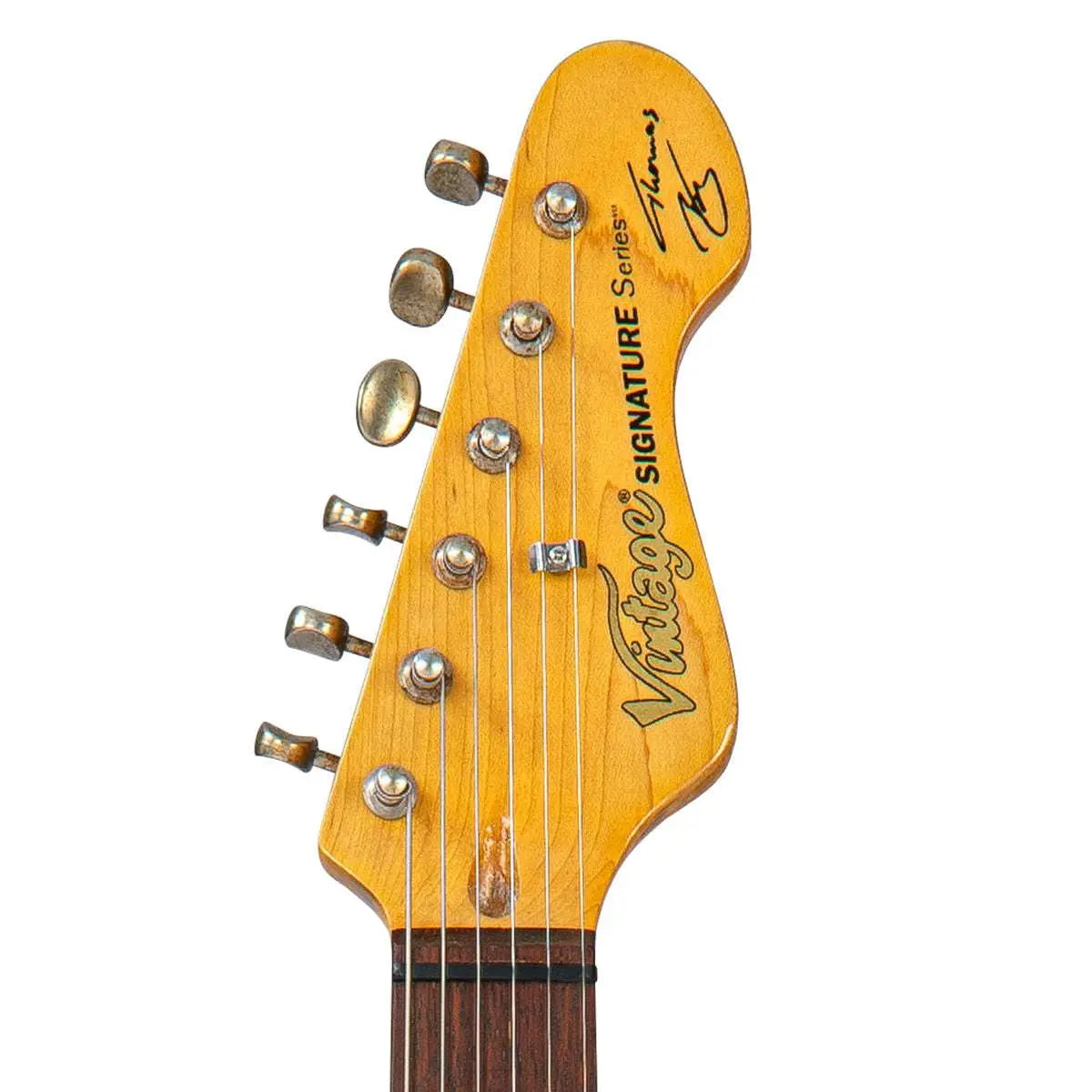 Vintage V6 ProShop Unique ~ 'Aged Nitro Look' Laguna Blue - Richards Guitars Of Stratford Upon Avon