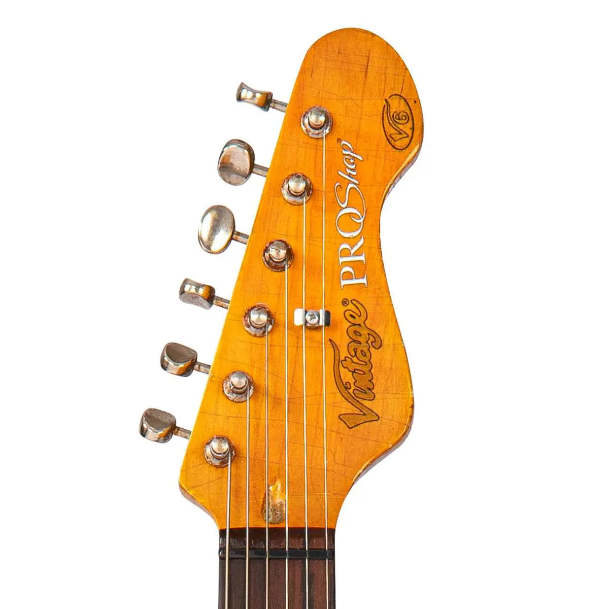 Vintage V6 ProShop Unique ~ Ventura Green over Sunburst - Richards Guitars Of Stratford Upon Avon