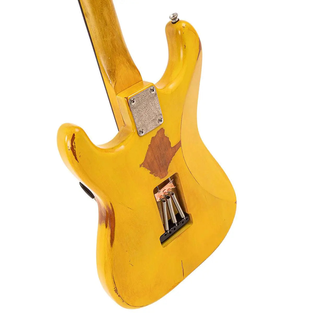 Vintage V6 ProShop Unique ~ Yellow Heavy Distressed - Richards Guitars Of Stratford Upon Avon