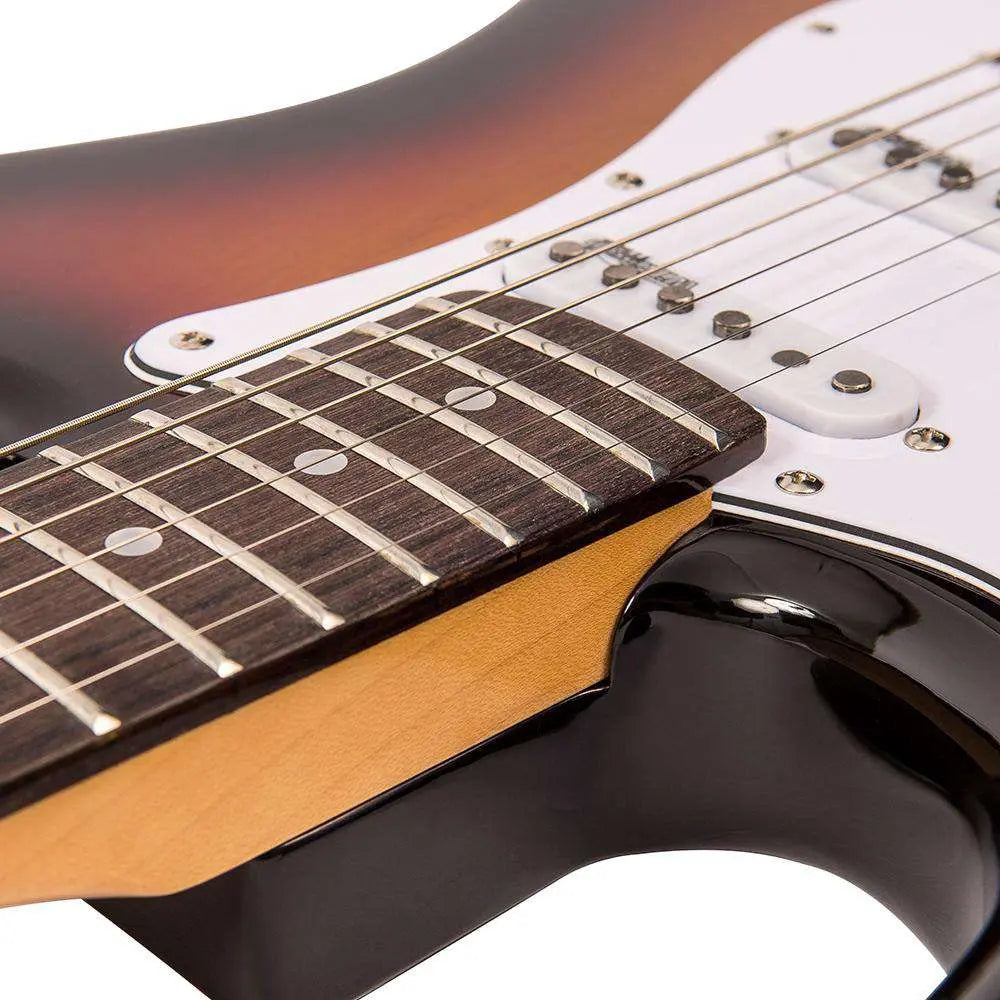 Vintage V6 ReIssued Electric Guitar ~ Left Hand Sunset Sunburst - Richards Guitars Of Stratford Upon Avon