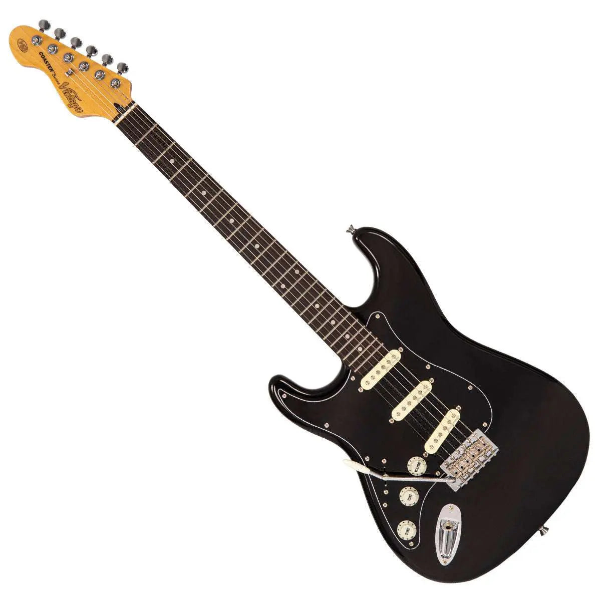 Vintage V60 Coaster Series Electric Guitar Pack ~ Left Hand Boulevard Black - Richards Guitars Of Stratford Upon Avon