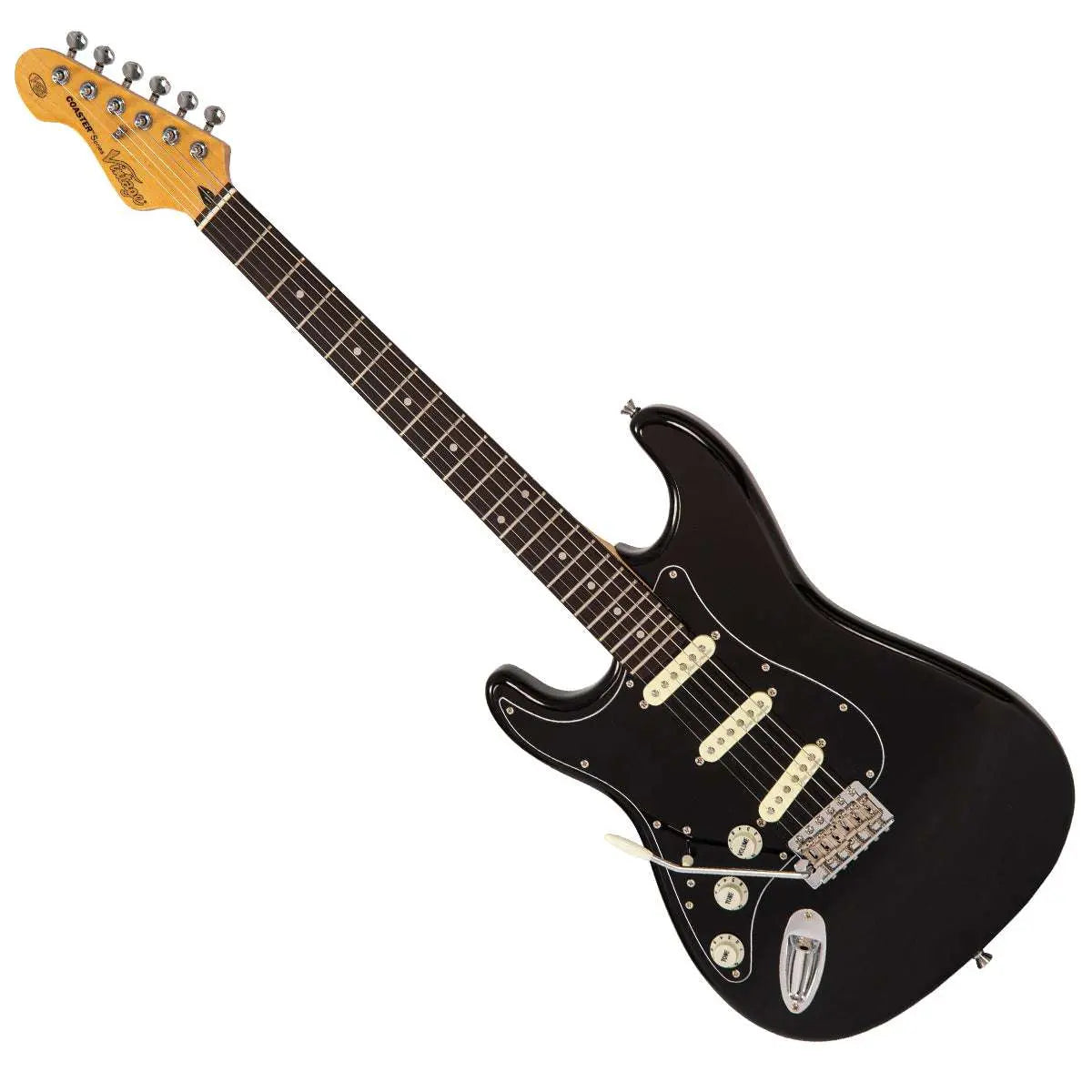 Vintage V60 Coaster Series Electric Guitar Pack ~ Left Hand Boulevard Black - Richards Guitars Of Stratford Upon Avon