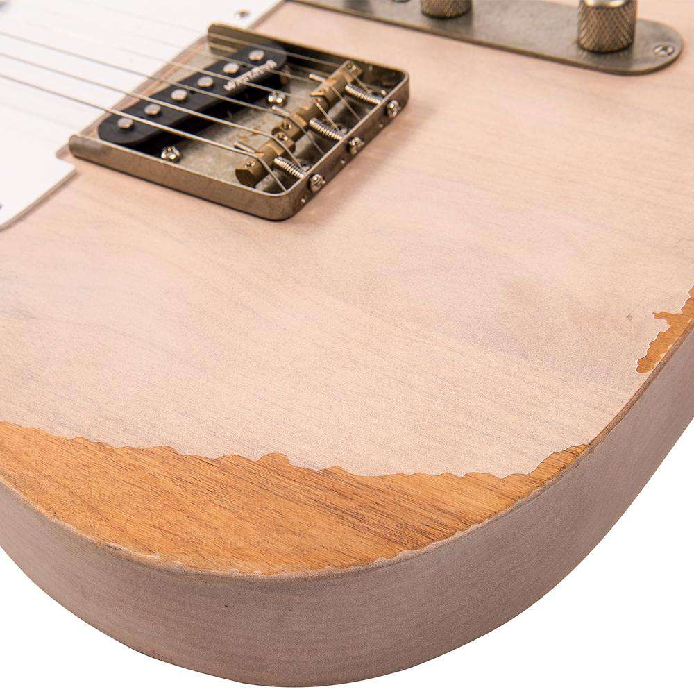 Vintage V62 ICON Electric Guitar ~ Distressed Ash Blonde - Richards Guitars Of Stratford Upon Avon