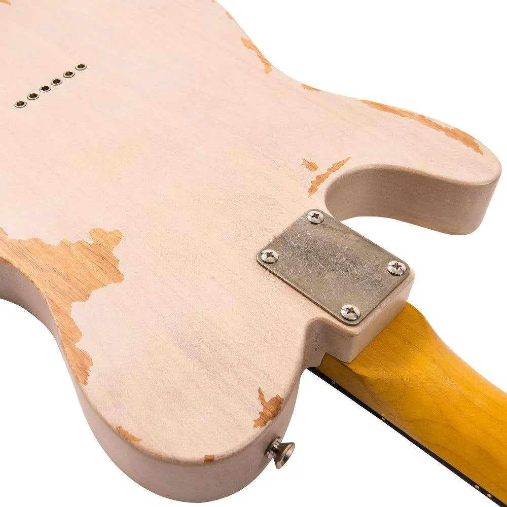 Vintage V62 ICON Electric Guitar ~ Distressed Ash Blonde - Richards Guitars Of Stratford Upon Avon