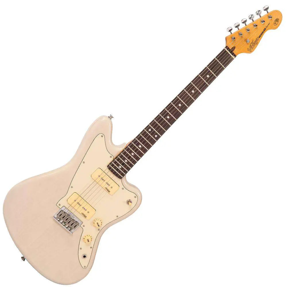 Vintage V65 HBLD ReIssued Hard Tail Electric Guitar ~ Blonde - Richards Guitars Of Stratford Upon Avon