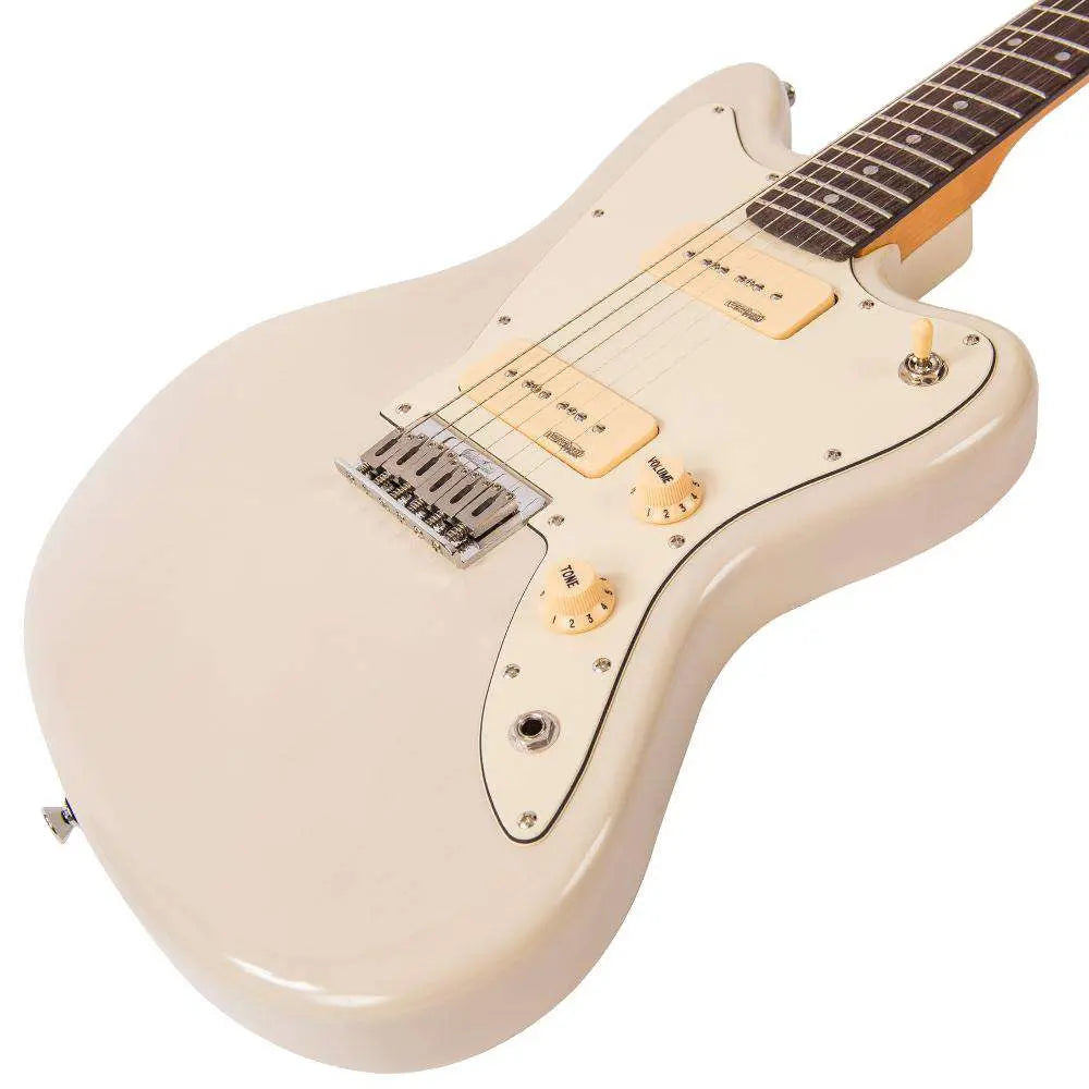 Vintage V65 HBLD ReIssued Hard Tail Electric Guitar ~ Blonde - Richards Guitars Of Stratford Upon Avon