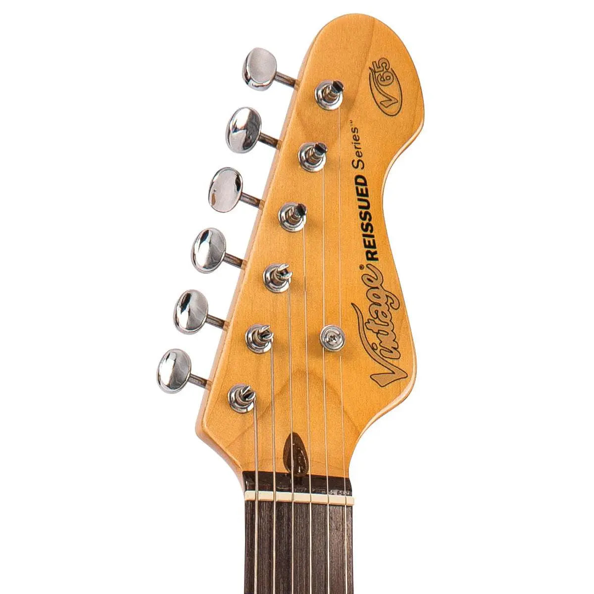 Vintage V65 VBK ReIssued Vibrato Electric Guitar ~ Boulevard Black - Richards Guitars Of Stratford Upon Avon