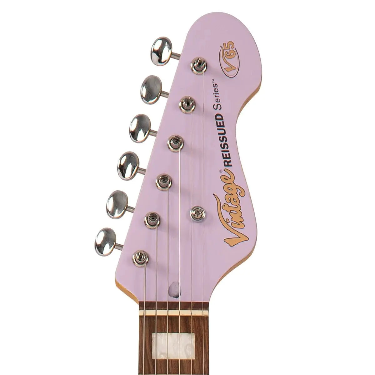 Vintage V65H PKReIssued Hard Tail Electric Guitar ~ Satin Purple - Richards Guitars Of Stratford Upon Avon