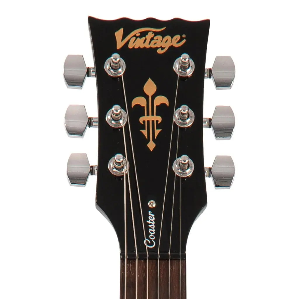 Vintage V69 Coaster Series Electric Guitar Pack ~ Gloss Black - Richards Guitars Of Stratford Upon Avon