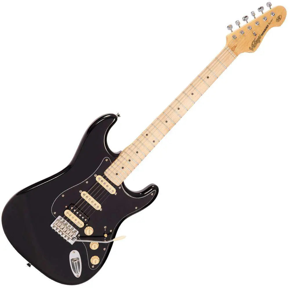Vintage V6H ReIssued Electric Guitar ~ Boulevard Black - Richards Guitars Of Stratford Upon Avon
