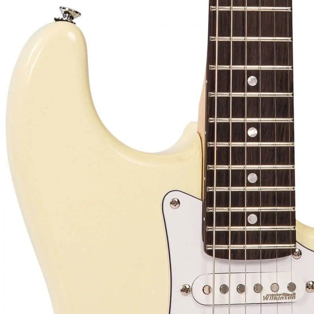 Vintage V6VW ReIssued Electric Guitar ~ Vintage White - Richards Guitars Of Stratford Upon Avon