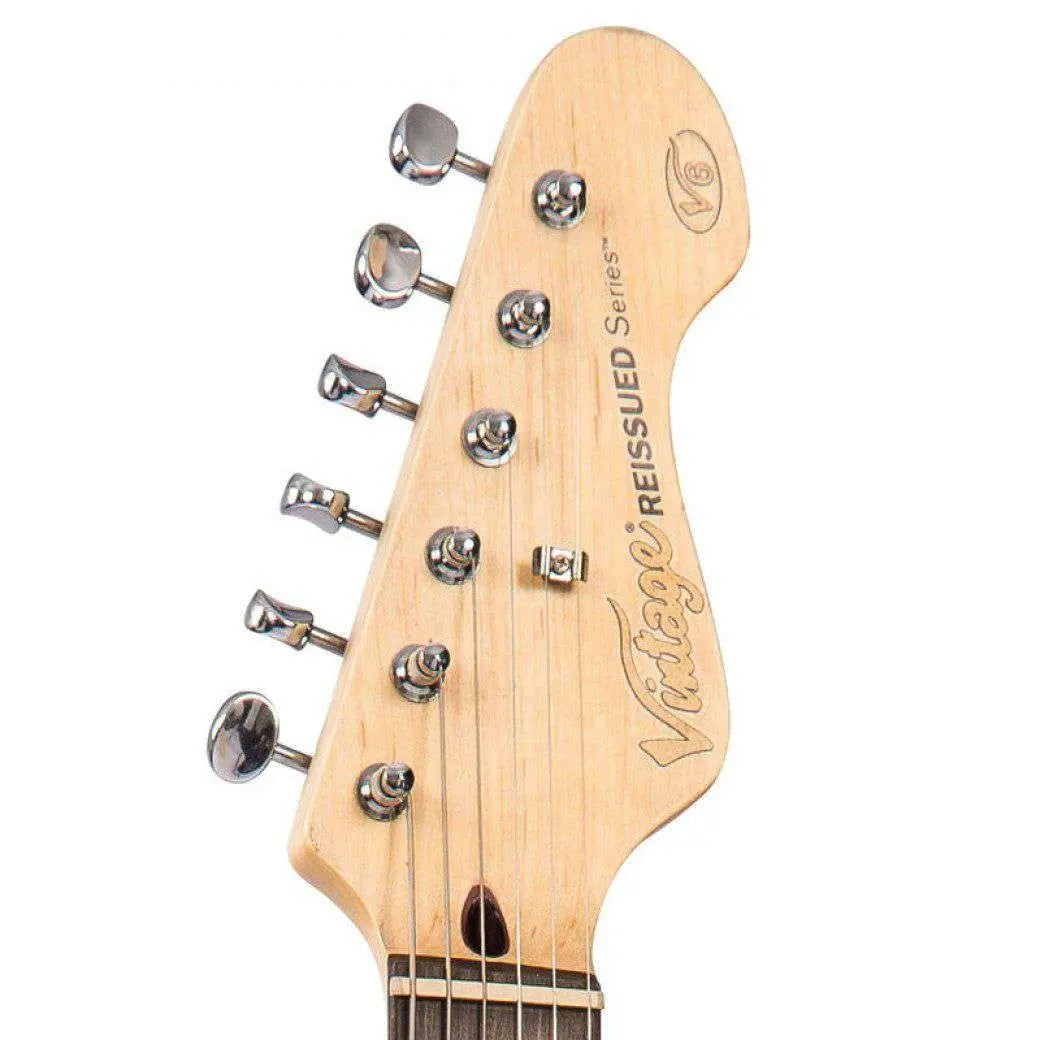 Vintage V6VW ReIssued Electric Guitar ~ Vintage White - Richards Guitars Of Stratford Upon Avon