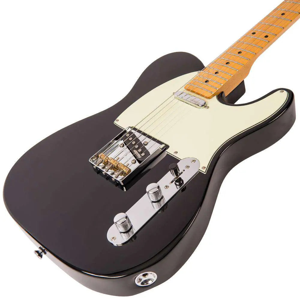 Vintage V75 ReIssued Electric Guitar ~ Boulevard Black - Richards Guitars Of Stratford Upon Avon