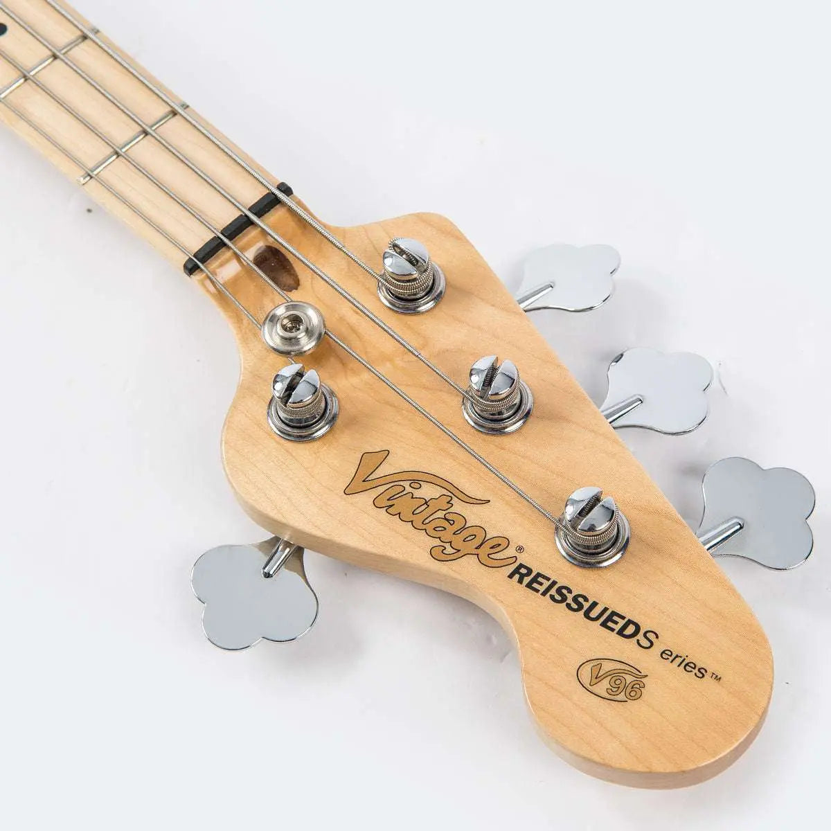 Vintage V96 ReIssued 4 - String Active Bass ~ Black - Richards Guitars Of Stratford Upon Avon