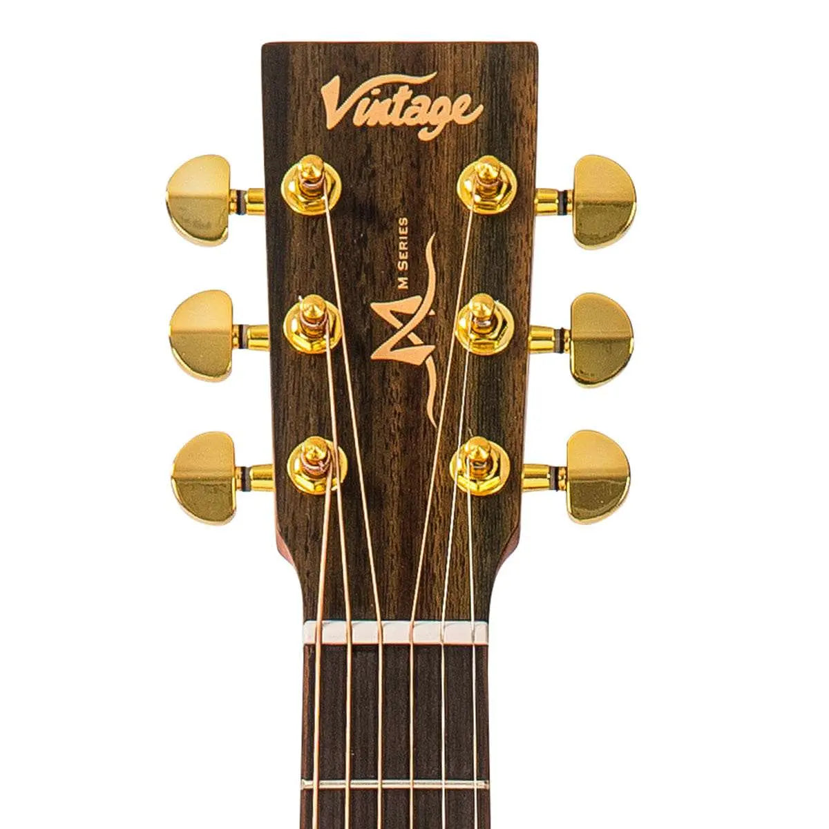 Vintage VE100MH Mahogany Series 'Travel' Electro - Acoustic Guitar ~ Satin Mahogany - Richards Guitars Of Stratford Upon Avon