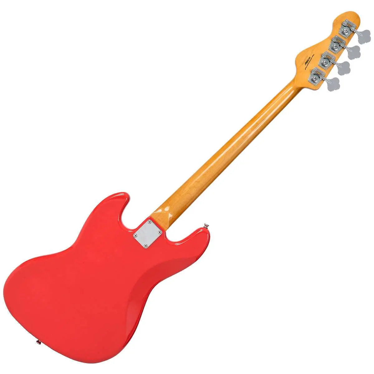 Vintage VJ74 ReIssued Bass ~ Firenza Red - Richards Guitars Of Stratford Upon Avon