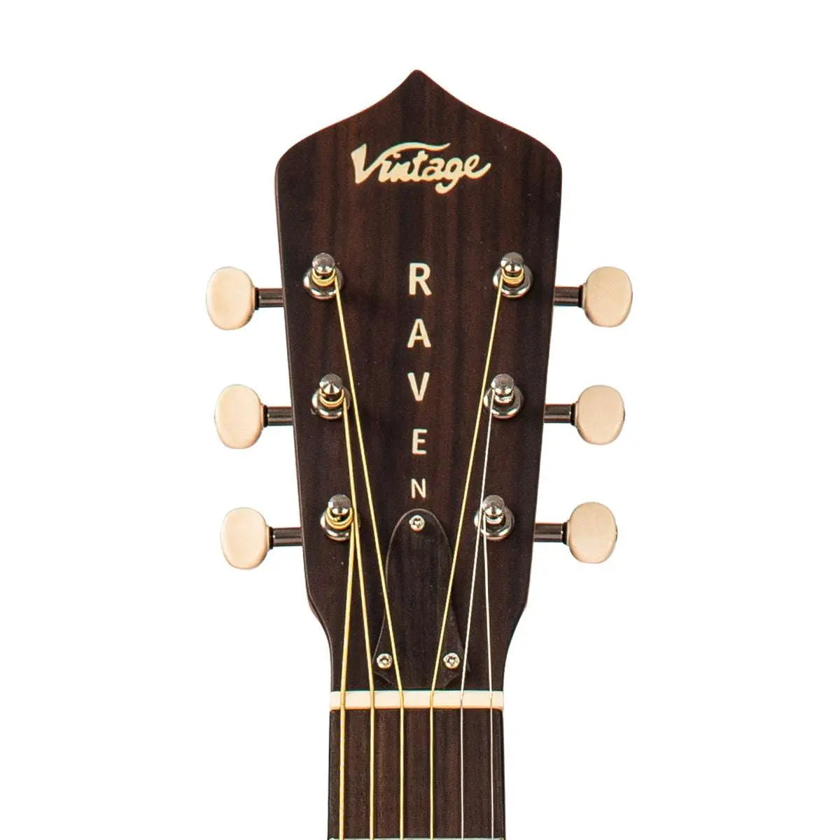 Vintage VRA900EA 'Raven' Paul Brett Electro - Acoustic Guitar ~ Satin Black - Richards Guitars Of Stratford Upon Avon
