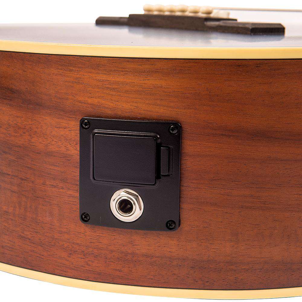 Vintage VRA900EA 'Raven' Paul Brett Electro - Acoustic Guitar ~ Satin Black - Richards Guitars Of Stratford Upon Avon