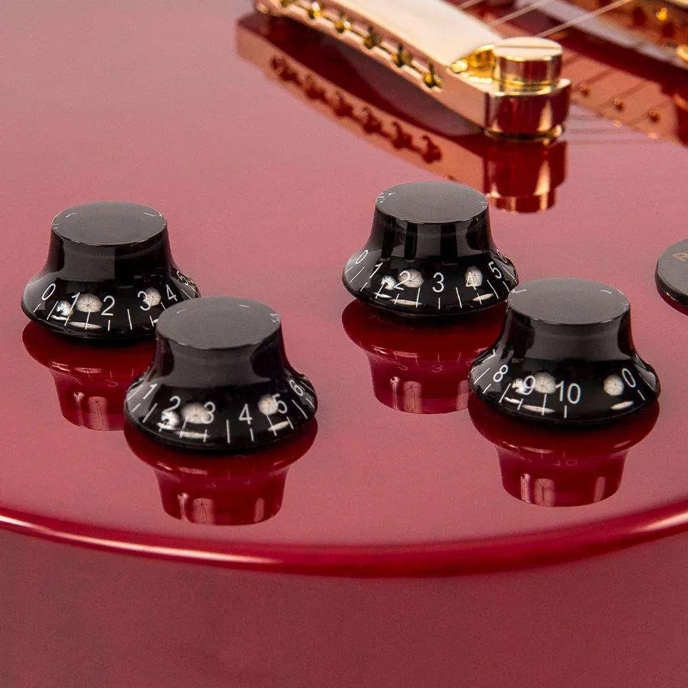 Vintage VS6 ReIssued Electric Guitar ~ Cherry Red/Gold Hardware - Richards Guitars Of Stratford Upon Avon