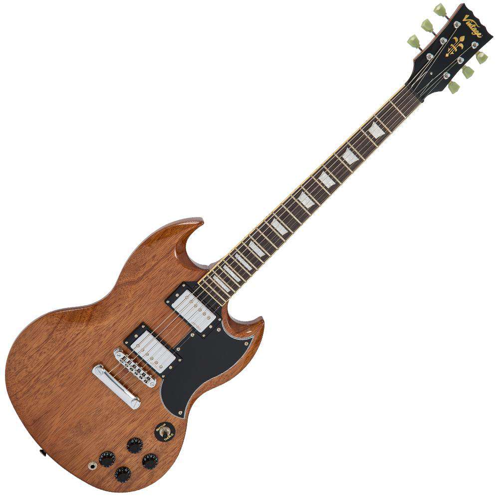 Vintage VS6 ReIssued Electric Guitar ~ Natural Mahogany - Richards Guitars Of Stratford Upon Avon