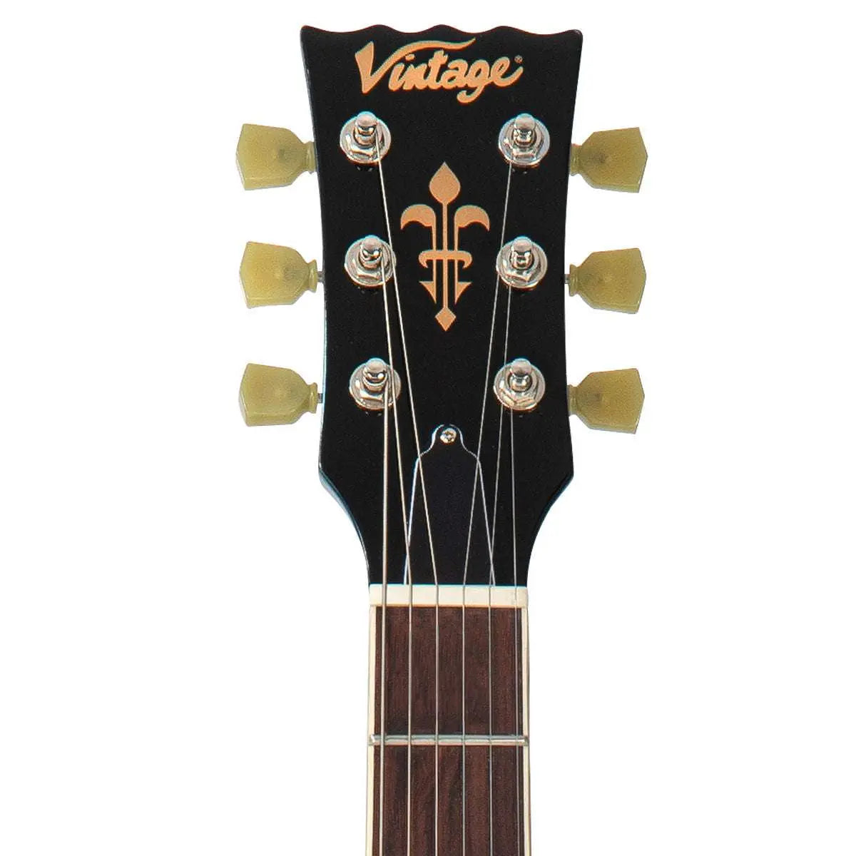 Vintage VSA500B ReIssued Semi Acoustic Guitar w/Bigsby ~ Cherry Red - Richards Guitars Of Stratford Upon Avon