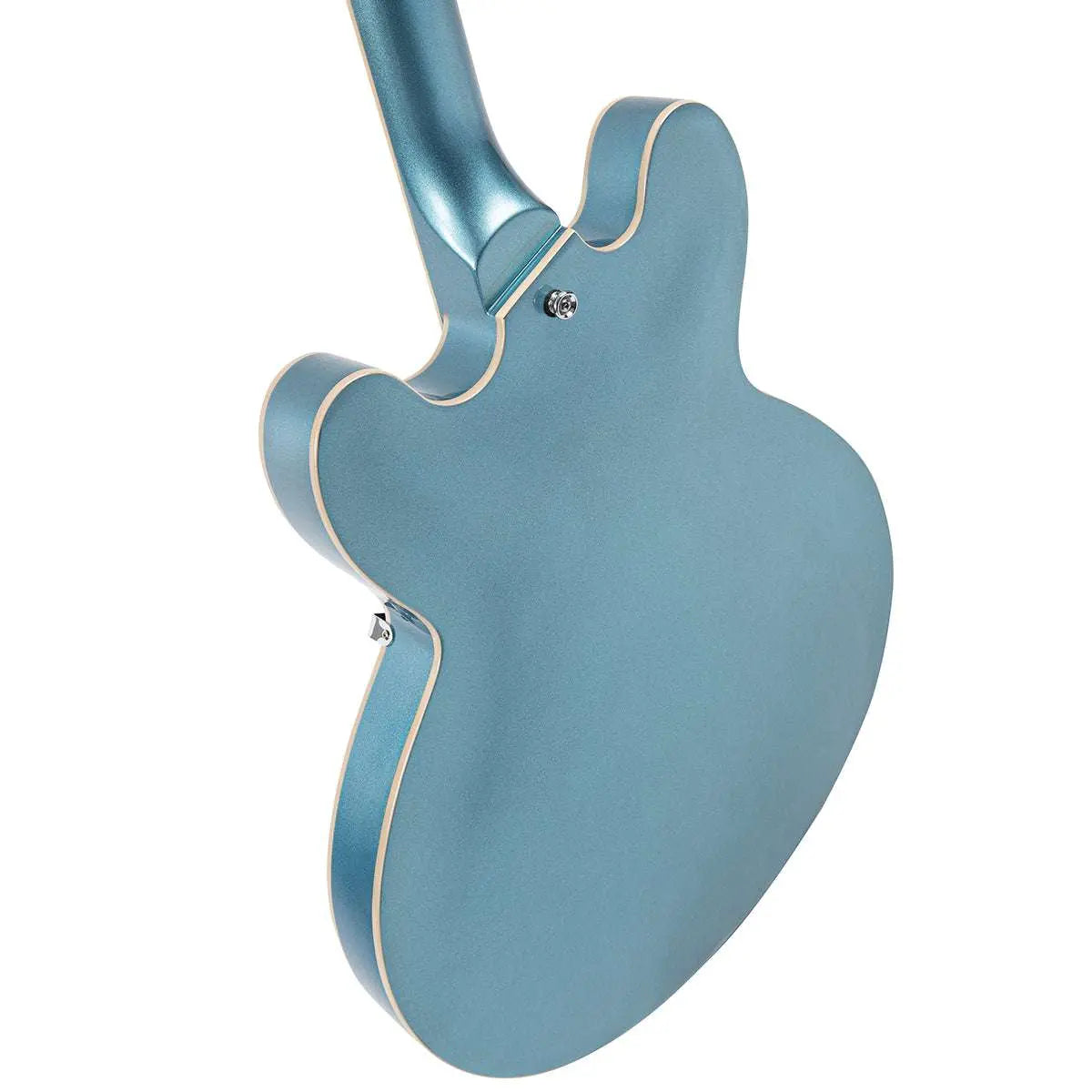 Vintage VSA500B ReIssued Semi Acoustic Guitar w/Bigsby ~ Gun Hill Blue - Richards Guitars Of Stratford Upon Avon