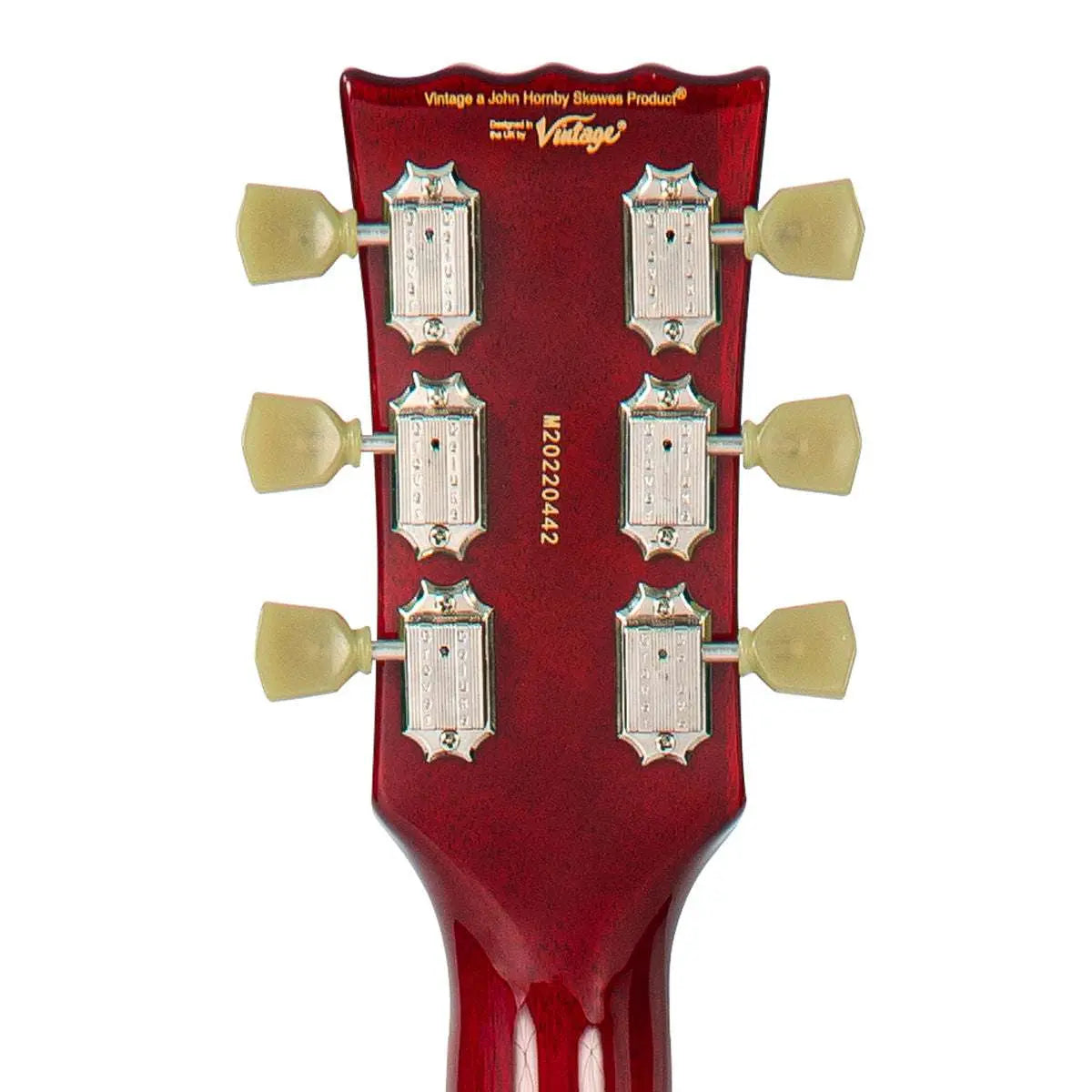 Vintage VSA500P ReIssued Semi Acoustic Guitar ~ Cherry Red - Richards Guitars Of Stratford Upon Avon