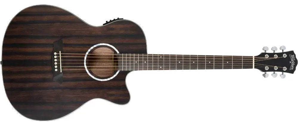 Washburn EBONY ACE - Grand Auditorium - Natural Matte Electro Acoustic Guitar - Richards Guitars Of Stratford Upon Avon