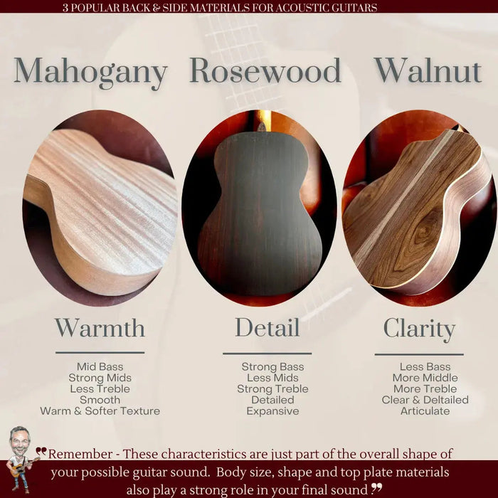 Best Tonewood For Acoustic Guitar Back & Sides - Richards Guitars Of Stratford Upon Avon