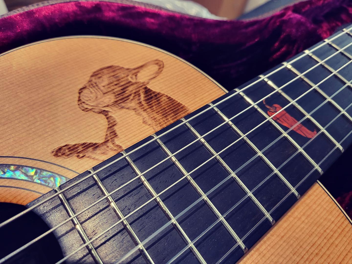 Custom Lazor Work & Inlay For "Chilli" - Richards Guitars Of Stratford Upon Avon