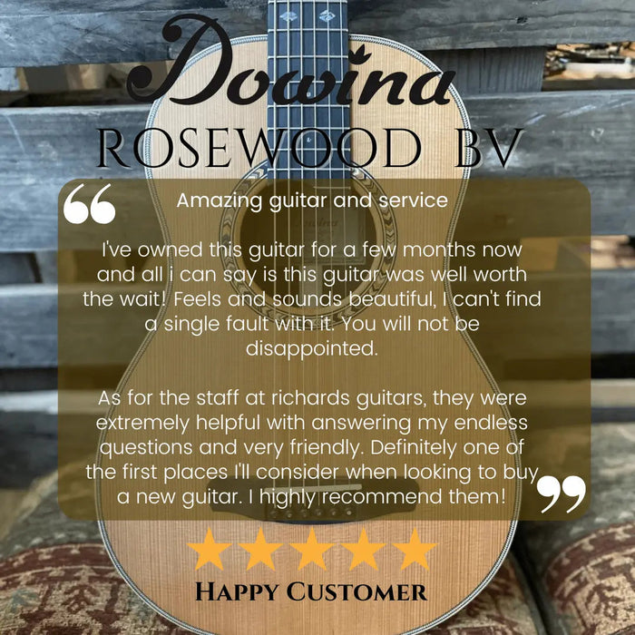 Dowina Rosewood BV Review From Our Latest Customer & Explanation To My Dowina Fundamentals Project - Richards Guitars Of Stratford Upon Avon
