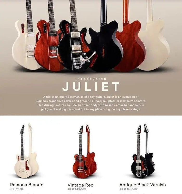 Eastman Juliet Launches At Summer NAMM - Richards Guitars Of Stratford Upon Avon