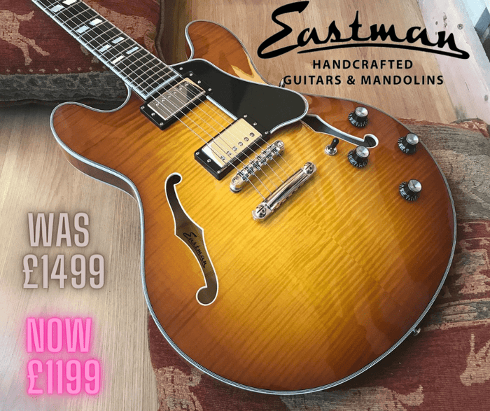 Eastman T486 Goldburst At UKs Lowest Price - Whilst Stocks Last - Richards Guitars Of Stratford Upon Avon