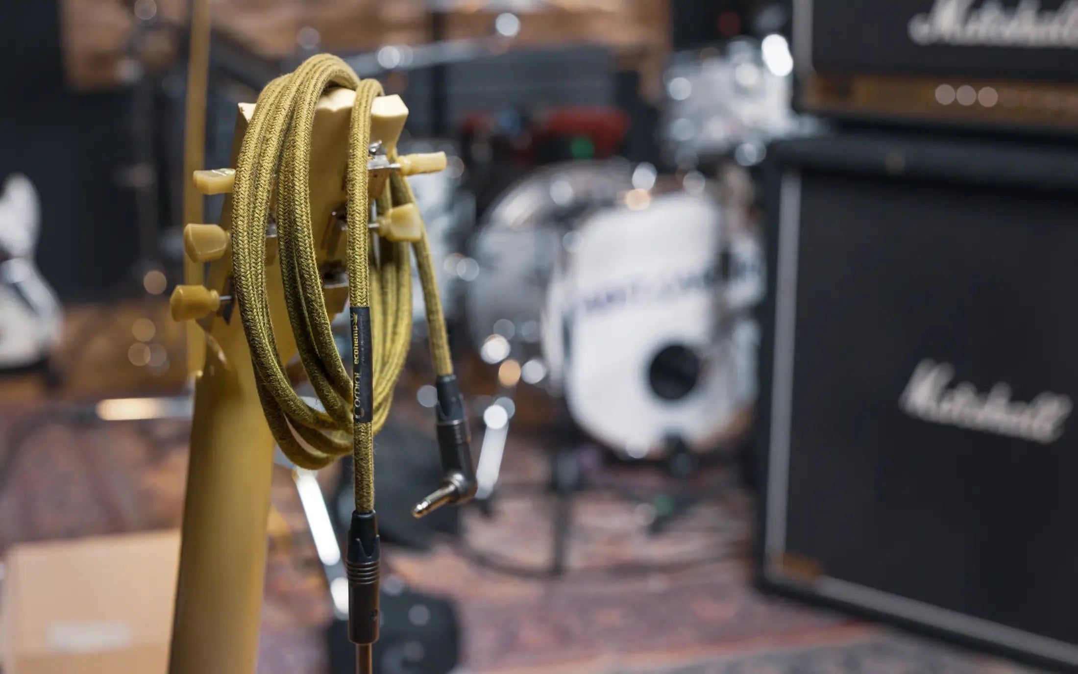 Eco Friendly Guitar Cable?  Pro Guitar Cable With A Green Heart :) - Richards Guitars Of Stratford Upon Avon