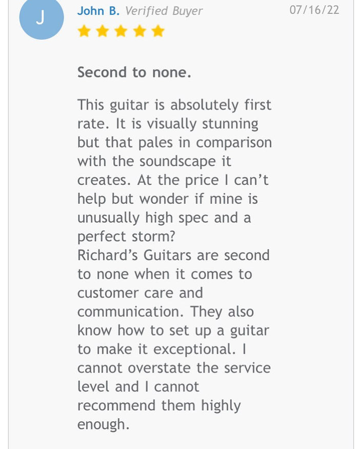 In the past few week - Richards Guitars Of Stratford Upon Avon