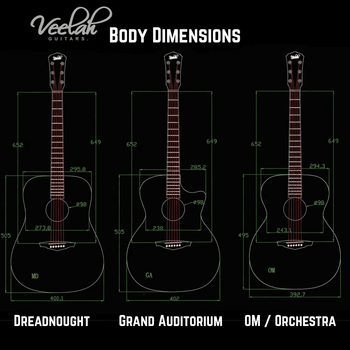 Veelah Guitars Body Dimensions - Richards Guitars Of Stratford Upon Avon