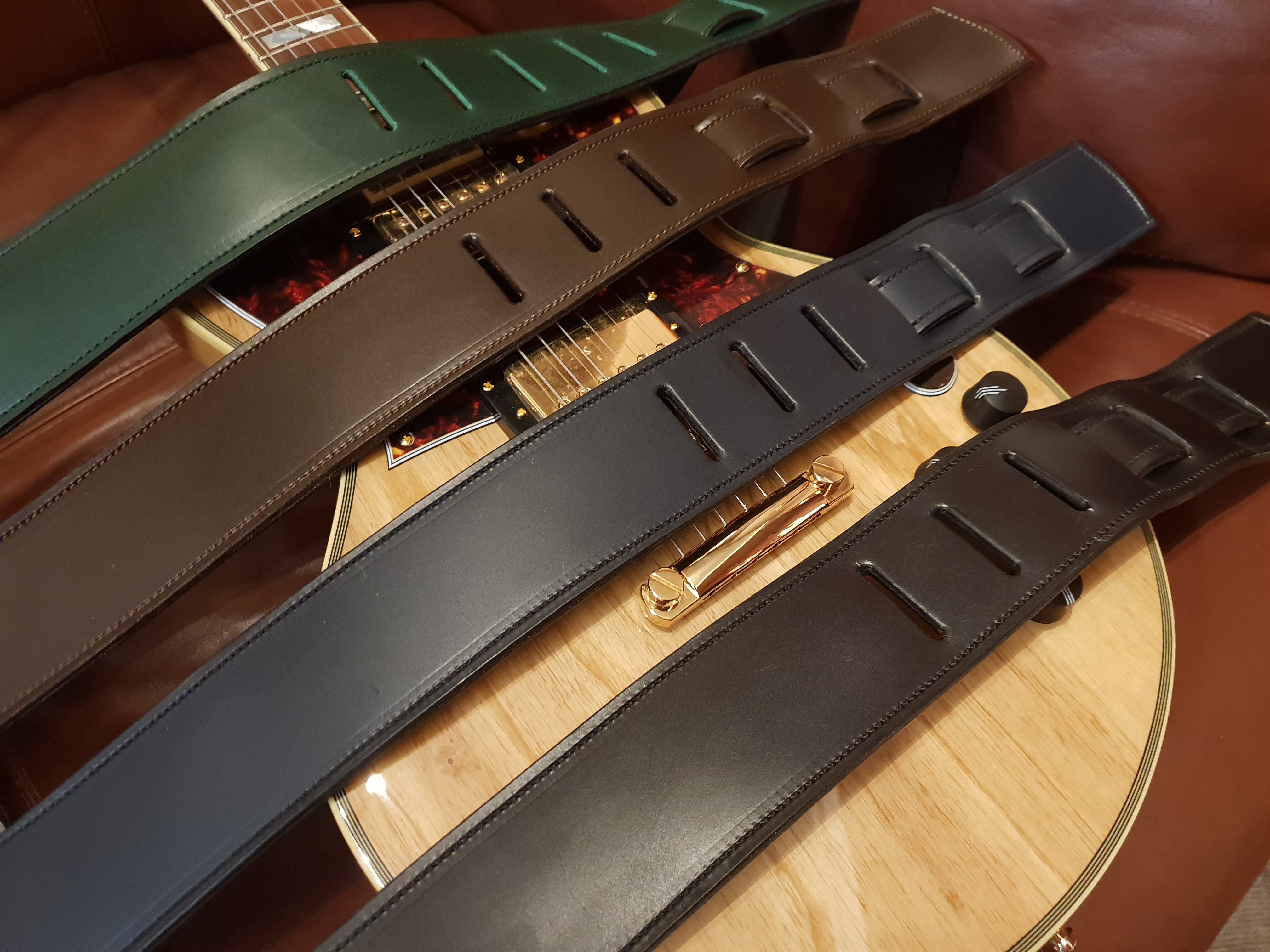 Leather Guitar Straps & Schaller Strap Locks Service