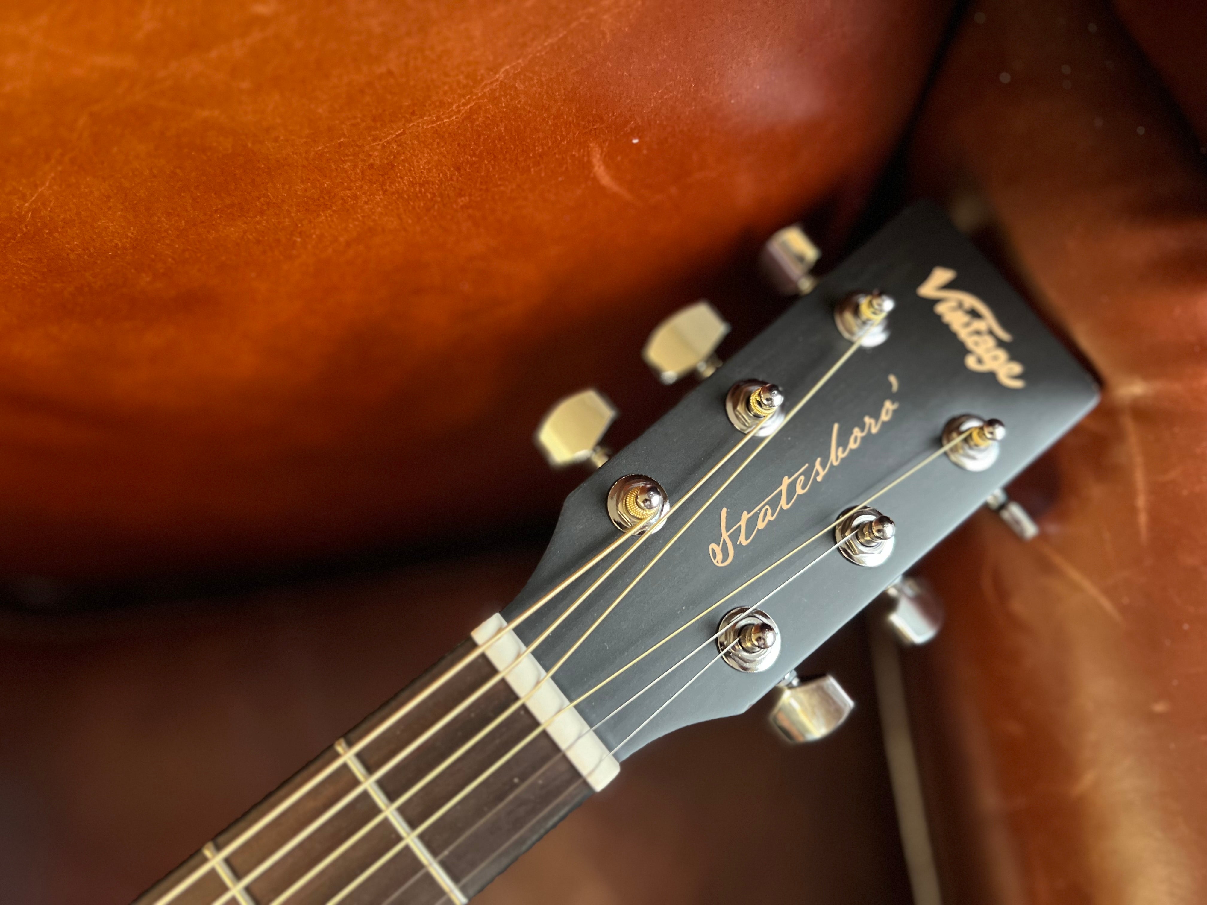 Vintage V880WK Statesboro' 'Parlour' Acoustic Guitar ~ Whisky Sour, Acoustic Guitar for sale at Richards Guitars.