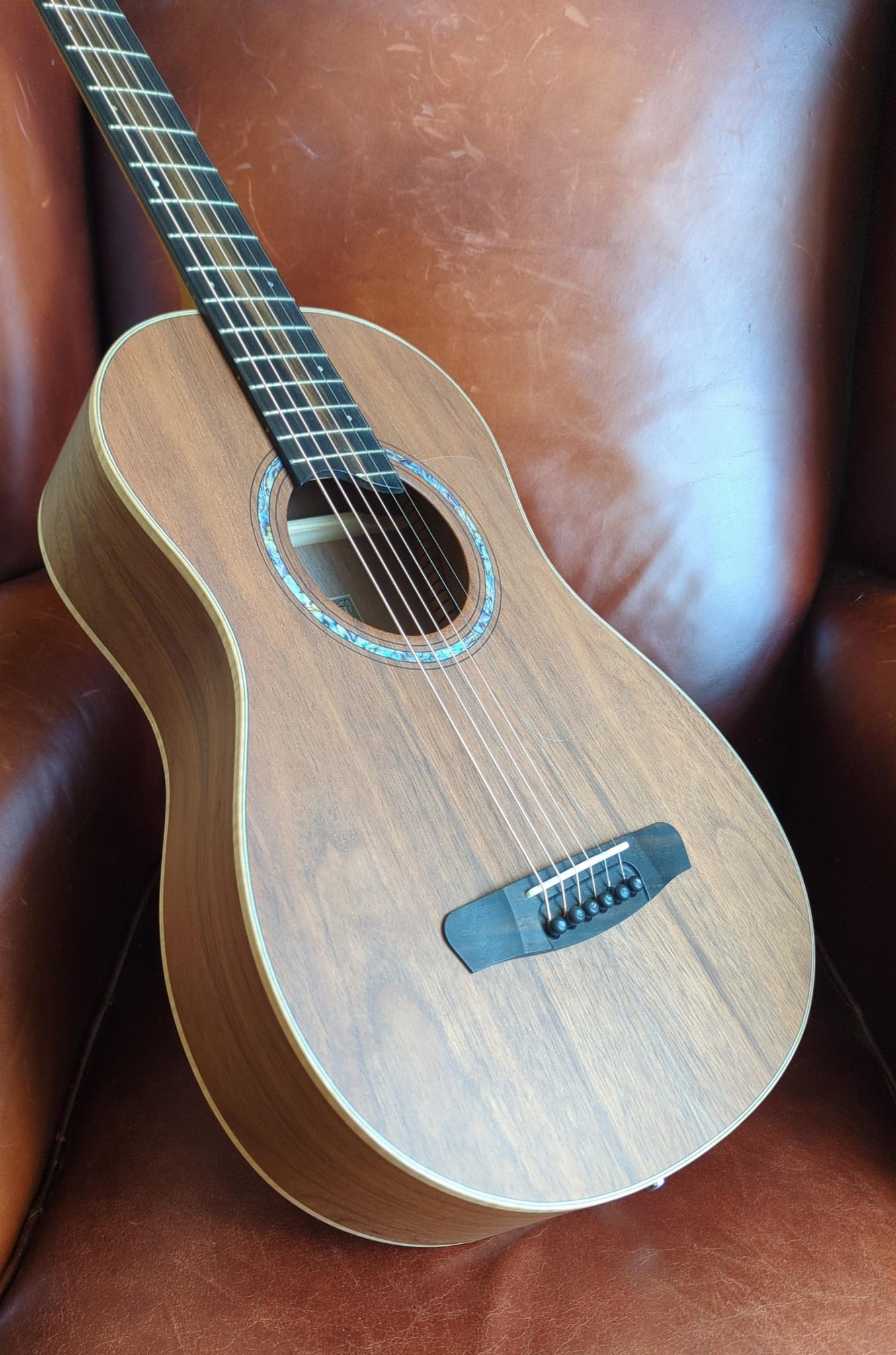 Dowina Tribute To Walnut BV Parlour Guitar (Used)