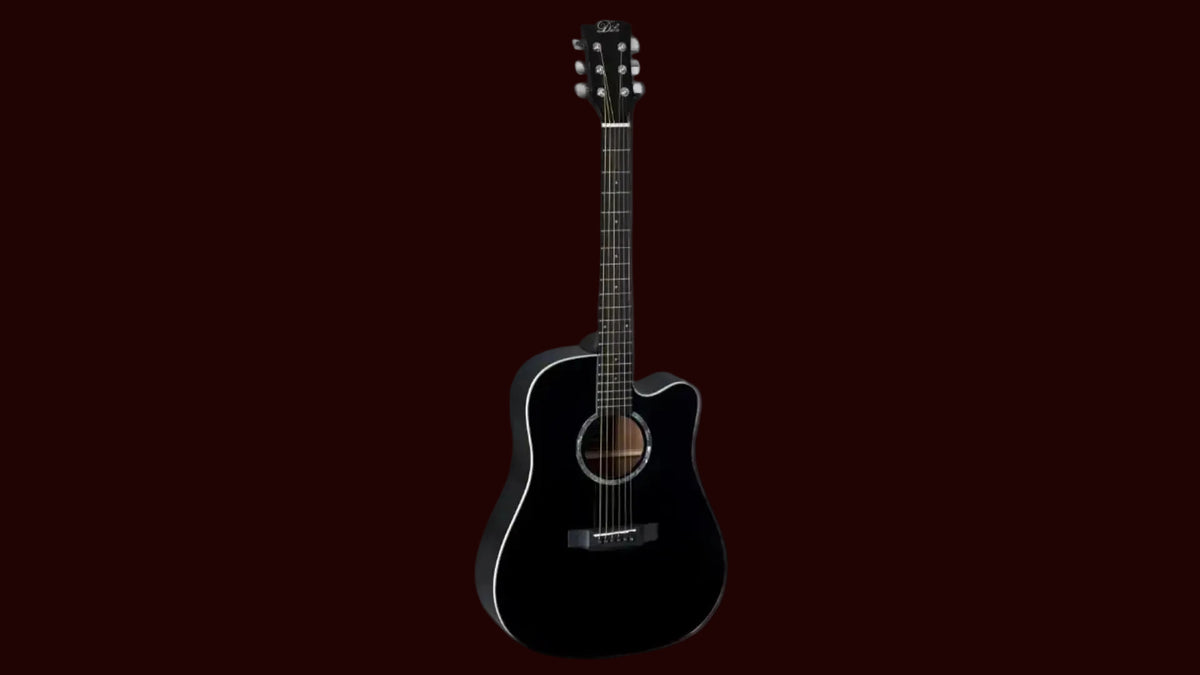 Duke D-MC-Cut-Black Acoustic Guitar (Inc Gigbag)